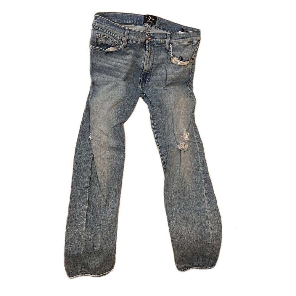 7 For all Mankind Slim Straight Luxe Sport Jeans Mens 32x32